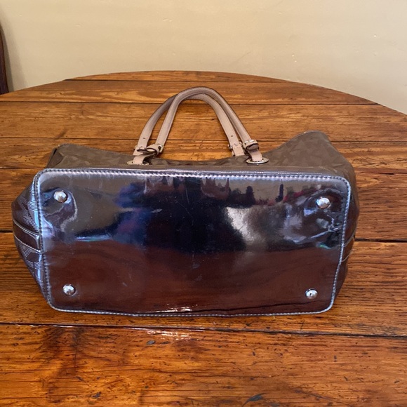 Michael Kors Monogram Mirror Metallic Silver/bronze Tote. Very clean. - Picture 2 of 9